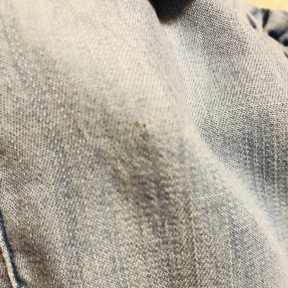 Rewind High Waisted Paper Bag Shorts Light Blue Lyocell Size Small - Picture 5 of 5